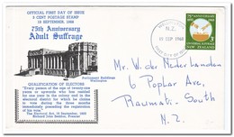 Nieuw Zeeland 1968, FDC, 75th Anniversary Adult Suffrage - FDC