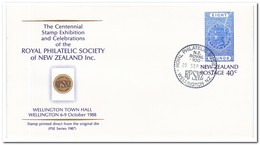 Nieuw Zeeland 1987, Prepaid Envelope, Stamped Royal Philatelic Society Wellington - FDC