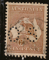 AUSTRALIA 1929 6d Roo Small OS SG O114 U #AIO421 - Oficiales