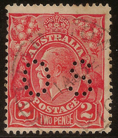 AUSTRALIA 1926 2d KGV OS SG O104 U #AIO467 - Dienstmarken