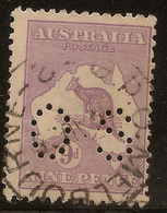 AUSTRALIA 1915 9d Roo Small OS SG O47 U #AIO476 - Oficiales