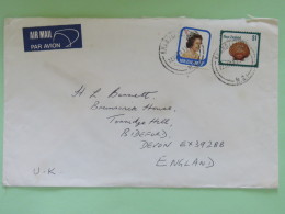 New Zealand 1990 Cover To England - Shell - Queen - Covers & Documents