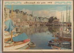 Calendrier Grand Format , Almanach Des P.T.T. ,1972, Honfleur, Le Vieux Port, 2 Scans, Frais Fr 1.95 E - Grand Format : 1971-80