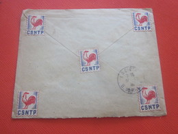 1945 WW2 Lettre Recommandé Provisoire CAD Manuel Griffe Marseille St Fé Affranchissement Composé Au Tarif Pour La Ciotat - Posttarife