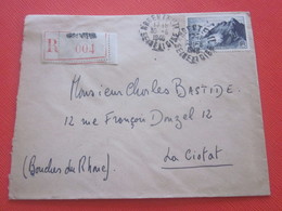 1948 Timbre Seul Sur Lettre Recommandé CAD Manuel Sans Couronne Griffe Argenteuil  Au Tarif Pour La Ciotat - Tarifs Postaux