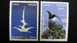 Island 786/7 **/mnh, EUROPA/CEPT 1993, Zeitgenössische Kunst - Unused Stamps