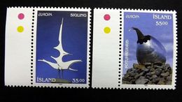 Island 786/7 **/mnh, EUROPA/CEPT 1993, Zeitgenössische Kunst - Unused Stamps