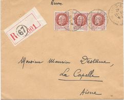 Lettre Recommandée Paris 67 1942 - Postal Rates