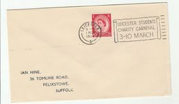 1962 GB COVER SLOGAN Pmk LEICESTER STUDENTS CARNIVAL , Stamps - Carnaval