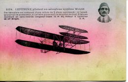 N°60858 -cpa Lefebvre Pilotant Un Aéroplace Système Wright - Aviateurs