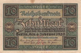 10 Mark ReichsbanknoteW 3631708 - 10 Mark