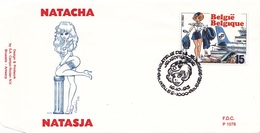 B01-032-2 2528  BD P1076 FDC   Rare Natasja Natacha Walthéry François 16-10-1993 Brussel 1000 Bruxelles €11 - 1991-2000