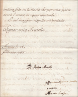 21 1766 - MARIA LUISA DI BORBONE - Lettera Da Firenze 15/2/1766 A Firma Di Maria Luisa Di Borbone, Mogl... - Sonstige & Ohne Zuordnung