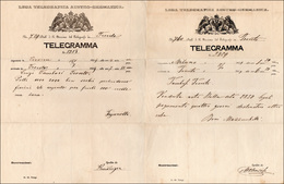 36 1859 - TELEGRAFI - 2 Modelli Di Telegramma, Uno Da Verona 15/7/1859, Periodo Risorgimentale, L'altro... - Andere & Zonder Classificatie