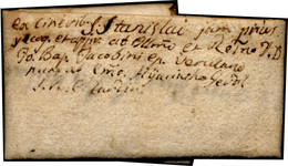 48 1400 Ca. - Eccezionale Minilettera, Dimensioni 4,2 X 2,3 Cm., Con Sigillo In Ceralacca Al Verso Anco... - 1. ...-1850 Prefilatelia