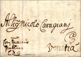 84 1708 - Lettera Completa Di Testo Da Pera 19/3/1708 A Venezia, Manoscritto "con Spaccio Pubblico CDG"... - 1. ...-1850 Vorphilatelie