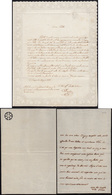 89 1838 - Due Carte Da Lettere, Una Con Decoro Traforato Sul Bordo, L'altra Con Fine Impressione A Secc... - ...-1850 Préphilatélie