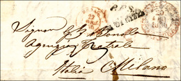 124 INCOMING MAIL - SPAGNA 1850 - Lettera Non Affrancata Da Barcellona 20/4/1850 A Milano, Tariffa Pagat... - Lombardo-Vénétie