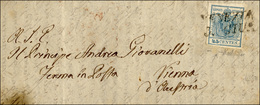 151 1850 - 45 Cent. Azzurro Chiaro, Prima Tiratura (10a), Perfetto, Su Lettera Da Venezia 3/6/1850 A Vie... - Lombardo-Venetien