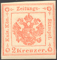 244 1859 - 2 Kr. Vermiglio (3), Nuovo, Gomma Originale Integra, Perfetto. Freschissimo. Cert. Sorani.... - Lombardo-Vénétie