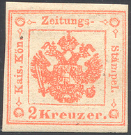 246 1859 - 2 Kr. Vermiglio (3), Nuovo, Gomma Originale, Perfetto. Ferrario.... - Lombardo-Vénétie