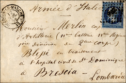 254 1859 - 20 Cent. Napoleone III Di Francia (Unificato 14), Leggermente Intaccato A Destra, Su Busta Da... - Lombardo-Vénétie