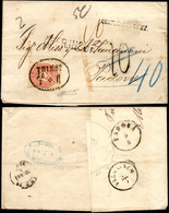 258 1866 - 5 Kr. Rosa Dent. 9 1/2 (29), Perfetto, Su Fresca Lettera Da Trieste 26/7/1866 A Padova Dove G... - Lombardo-Vénétie