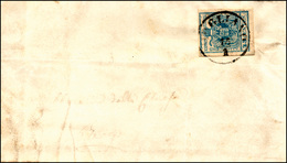 288 MOGLIANO, C1 Punti 7 - 45 Cent. (22), Perfetto, Su Sovracoperta Di Lettera Del 15/1/1858 Per Almenno... - Lombardo-Venetien