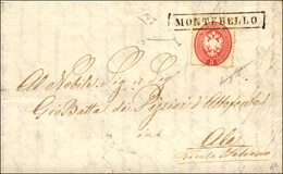 290 MONTEBELLO R S. D. Punti R2 - 5 Soldi Rosa, Dent. 14 (38), Perfetto, Su Fresca Lettera Del 23/2/1864... - Lombardo-Vénétie