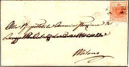 298 S. ANGELO, SD Punti 13 - 15 Cent. (3), Perfetto, Su Sovracoperta Del 18/12/1850 Per Milano. Molto Ra... - Lombardo-Venetien