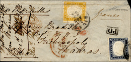 1202 1862 - Lettera Da Milano Del 23 Agosto 1862 Per Madras, In India, Affrancata Con 20 Cent. D'Italia (... - Other & Unclassified