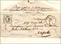 1230 1863 - 15 Cent. Grigio Ardesia, Falso Per Posta Di L'Aquila (F8), Ben Marginato, Su Piccola Busta Da... - Other & Unclassified