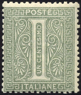 1233 1863 - 1 Cent. De La Rue, Tiratura Di Londra (L14), Discreta Centratura, Gomma Integra, Perfetto. Mo... - Autres & Non Classés