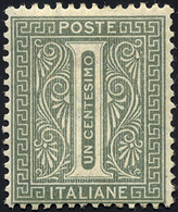 1234 1863 - 1 Cent. Verde Grigio Chiaro, De La Rue, Tiratura Di Londra (L14), Gomma Originale, Perfetto, ... - Autres & Non Classés