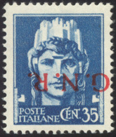 1895 1944 - 35 Cent. Soprastampa G.N.R. Di Verona Capovolta (476a), Gomma Originale Integra, Perfetto. Ra... - Sonstige & Ohne Zuordnung