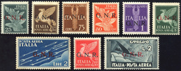 1918 1944 - Soprastampati G.N.R., Tiratura Di Verona (117/125), Gomma Integra, Perfetti. Cert. Raybaudi P... - Poste Aérienne