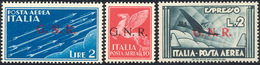 1925 1944 - 2 E 10 Lire Posta Aerea E 2 Lire Espresso Aereo Soprastampati G.N.R., Ben Centrati, Gomma Ori... - Poste Aérienne