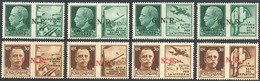 1932 1944 - Errore Di Colore Della Soprastampa G.N.R., Tiratura Di Verona, Serie Completa Di 8 Valori (13... - Propagande De Guerre