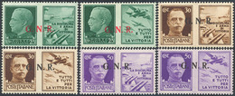 1933 1944 - Serie Completa Di Sei Valori Soprastampati G.N.R., Tiratura Di Brescia, "G.N." Del II Tipo E ... - Propagande De Guerre