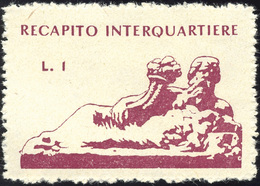 1986 NAPOLI RECAPITO INTERQUARTIERE 1943 - Marca Da 1 Lira (CEI 1, € 1.500), Senza Gomma Come Sempre, Per... - Other & Unclassified
