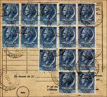 2038 1958 - 200 Lire Siracusana (816), 15 Esemplari, Perfetti, Su Modulo Per Tassazione Cumulativa Da Ses... - Autres & Non Classés