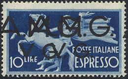 2093 ESPRESSI 1946 - 10  Lire Con Doppia Soprastampa, Una Fortemente Spostata A Sinistra (1ba), Gomma Ori... - Autres & Non Classés