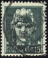 2134 1944 - 15 Cent. Soprastampato (26), Usato, Perfetto. Raro. G.Oliva, Cert. Raybaudi.... - Ohne Zuordnung