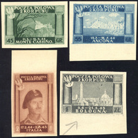 2159 1946 - Vittorie Polacche, Carta Bianca, Non Dentellati (5B/8B), Senza Gomma Come Sempre, Perfetti.... - 1946-47 Zeitraum Corpo Polacco