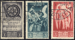 2163 1946 - Soccorso Di Guerra, Colori Cambiati (27/29), Usati, Perfetti. Rari Usati E Non Quotati.... - 1946-47 Zeitraum Corpo Polacco