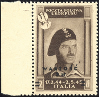 2165 POSTA AEREA 1946 - 5 Z. Su 2 Z. Bruno Nero (2), Bordo Di Foglio, Senza Gomma Come Sempre, Perfetto E... - 1946-47 Zeitraum Corpo Polacco