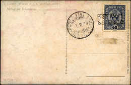 2185 VENEZIA GIULIA 1919 - 60 H. Di Austria (Unif. 154), Perfetto, Annullato Con Il Bollo Lineare Poste I... - Sonstige & Ohne Zuordnung