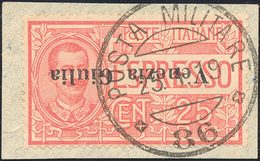 2192 VENEZIA GIULIA ESPRESSI 1919 - 25 Cent. Soprastampa "Venezia Giulia" Capovolta (1a), Perfetto, Usato... - Autres & Non Classés