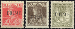 2210 FIUME 1918 - 20 E 40 F. Con Soprastampa FUME, Senza La I (25d,26d), Gomma Originale, Perfetti. Belli... - Autres & Non Classés