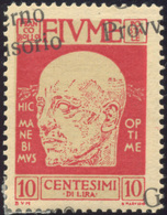 2224 FIUME 1921 - 10 Cent. Soprastampa Governo Provvisorio, Soprastampa Obliqua E Decalco Della Soprastam... - Autres & Non Classés